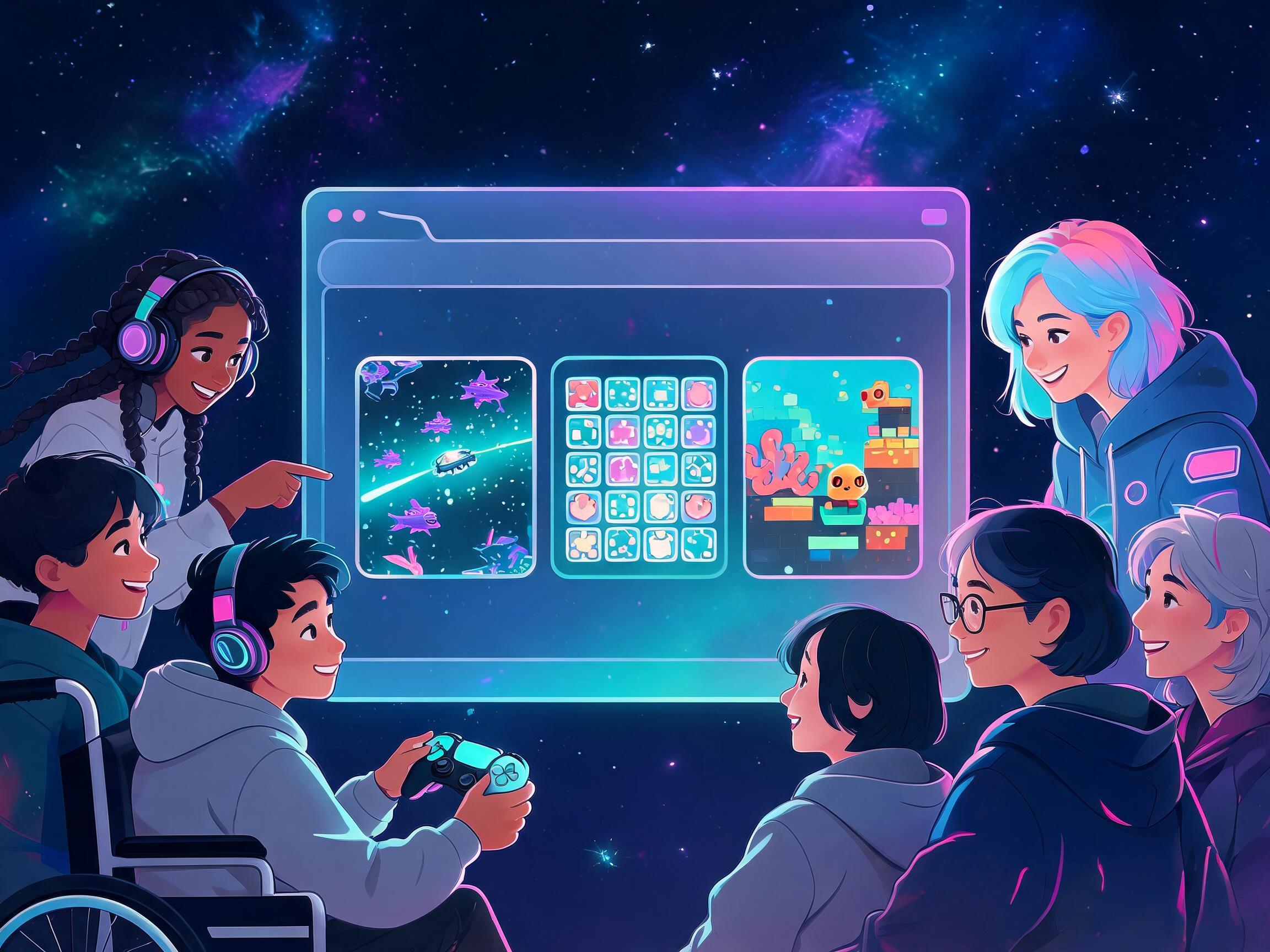 Open-web arcade community illustration